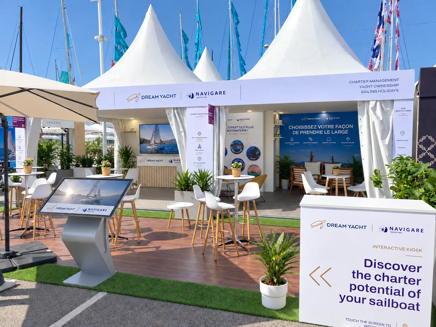Stand de 90m2 avec terrasse